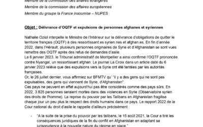 Alerte sur la délivrance d’OQTF et l’expulsion de personnes vers l’Afghanistan et la Syrie